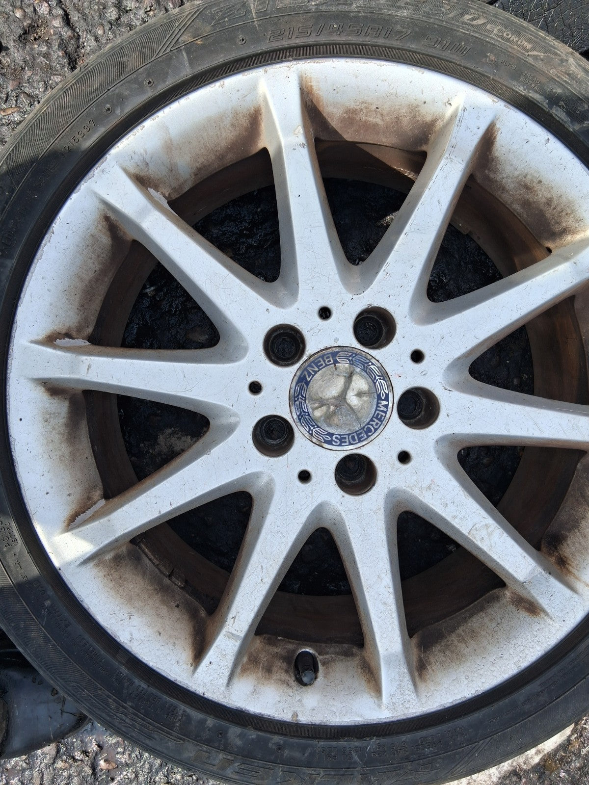 2008 MERCEDES B CLASS W245 17 INCH ALLOY WHEEL WITH TYRE 215/45R17