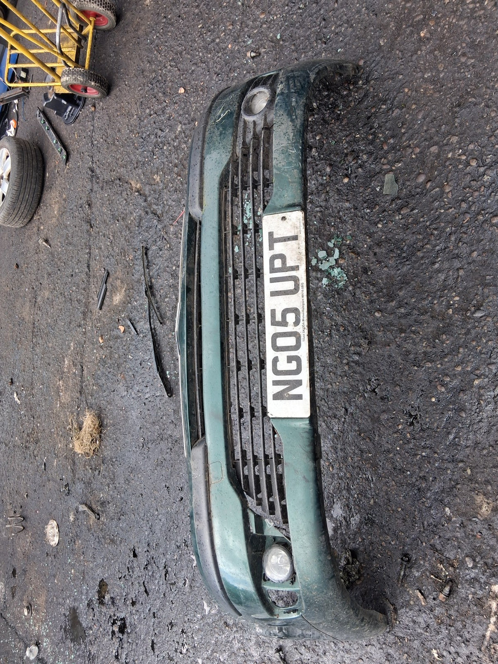 CITROEN C4 MK1 2005 FRONT COMPLETE BUMPER GREEN