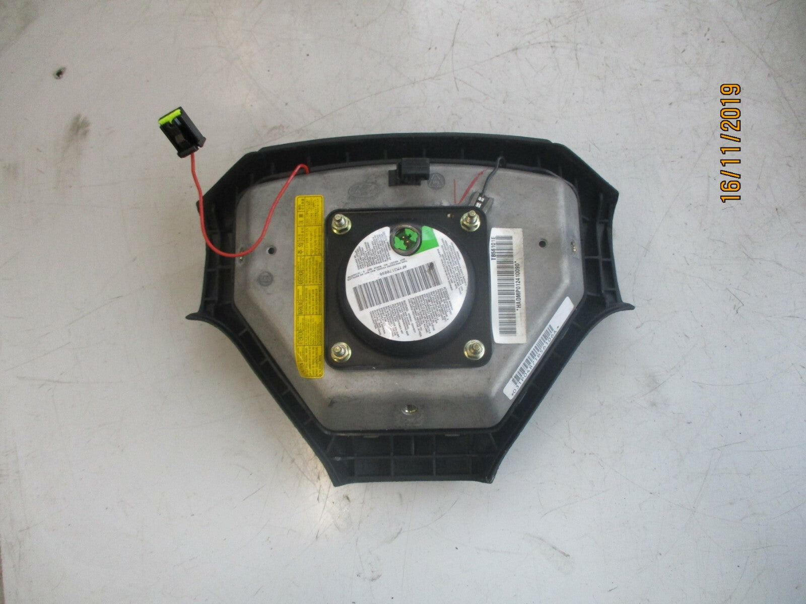 HYUNDAI GETZ TB 2003 STEERING WHEEL AIRBAG SAFETY BAG BLACK