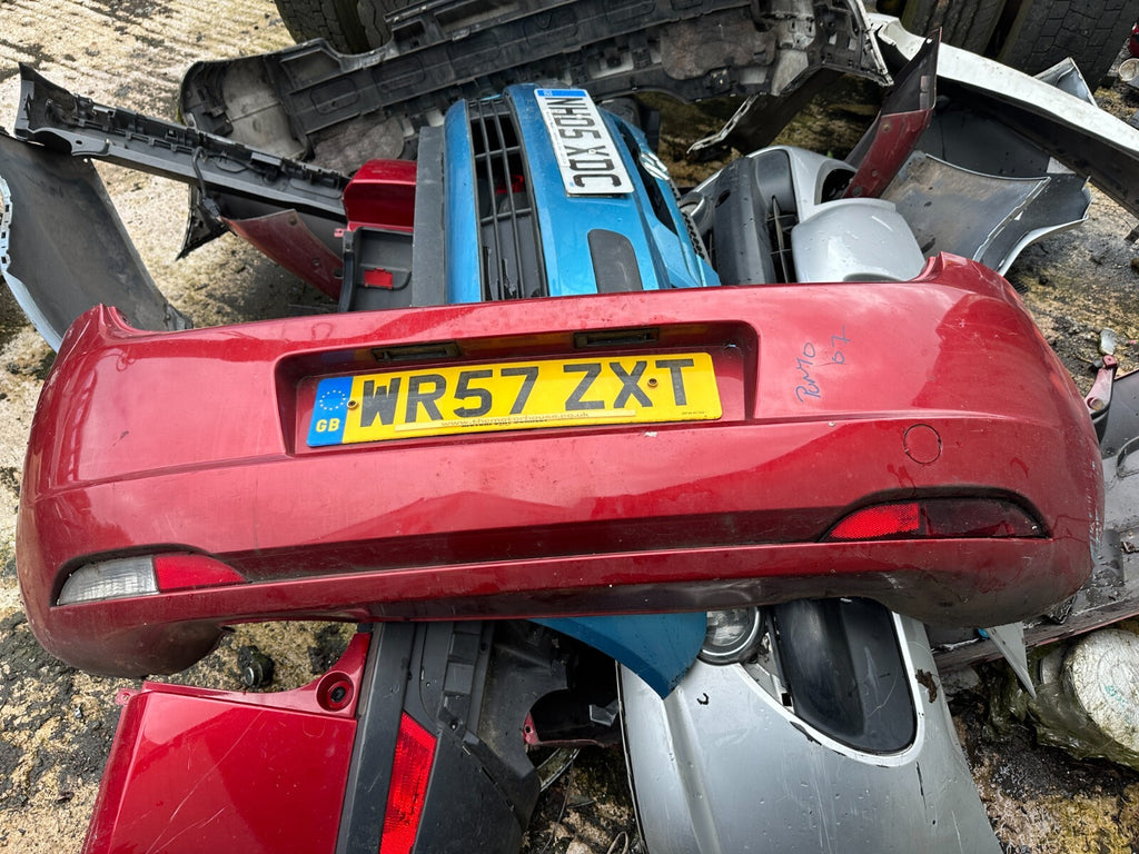 FIAT GRANDE PUNTO 2007 REAR COMPLETE BUMPER RED