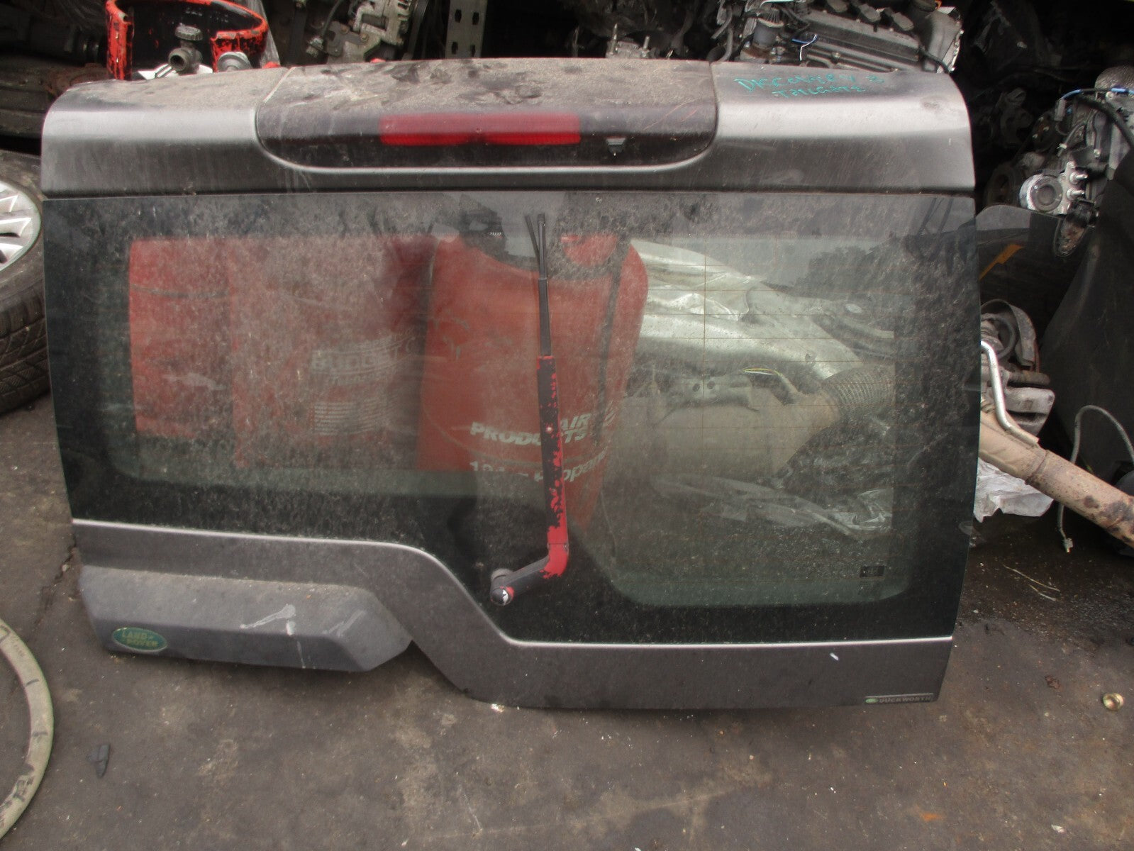 2008 LANDROVER DISCOVERY 3 UPPER TAILGATE BOOTLID GLASS HANDLE GREY 907
