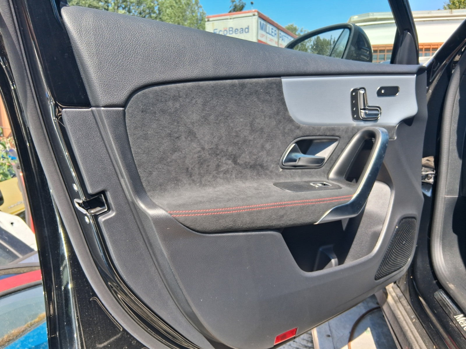 2023 MERCEDES BENZ A CLASS W177 NSF PASSENGER FRONT DOOR CARD PANEL RED STITCH