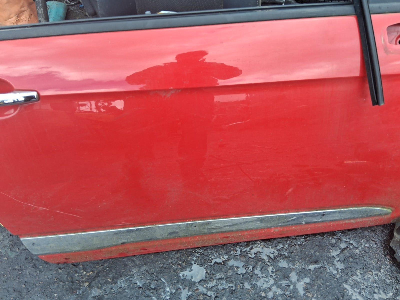 2012 CITROEN DS3 3 DOOR OS DRIVER SIDE FRONT RIGHT BARE DOOR KKN EXY ROUGE ADEN