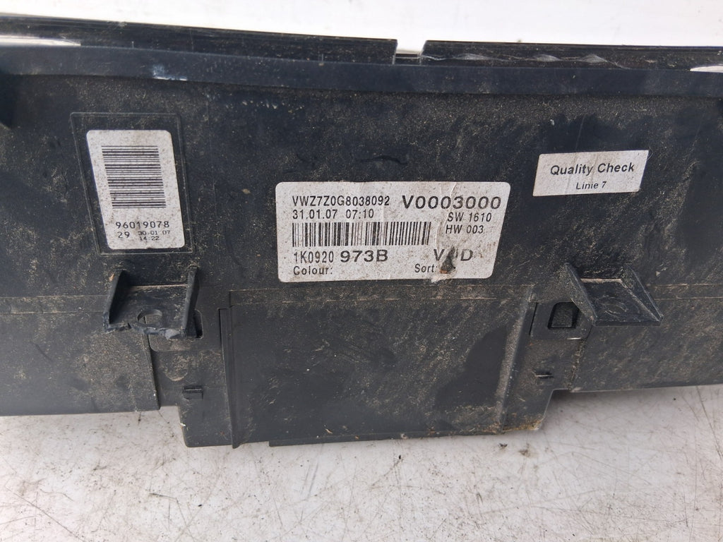 2007 VW VOLKSWAGEN GOLF MK5 2.0 DIESEL SPEEDO INSTRUMENT CLUSTER 1K0920973B