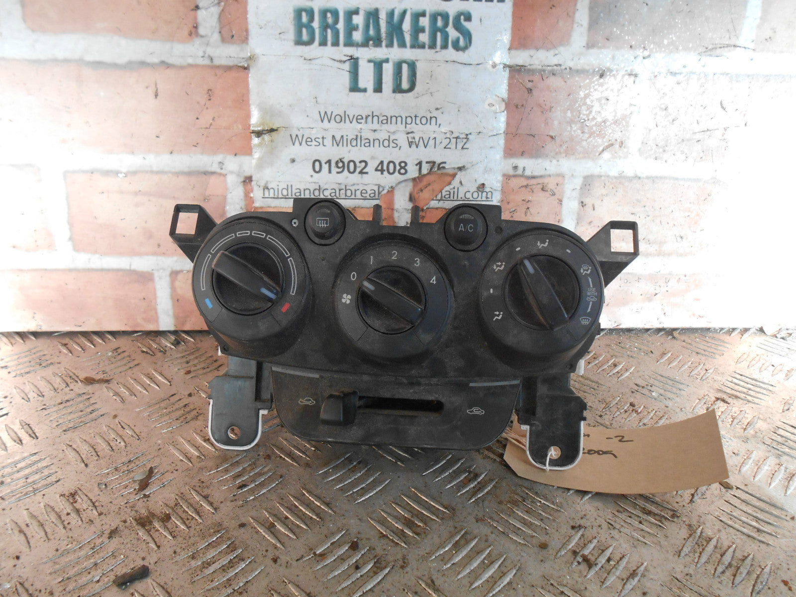 MAZDA 2 2009 HEATER AC AIR CONDITIONING CLIMATE CONTROL PANEL N D651 8E15
