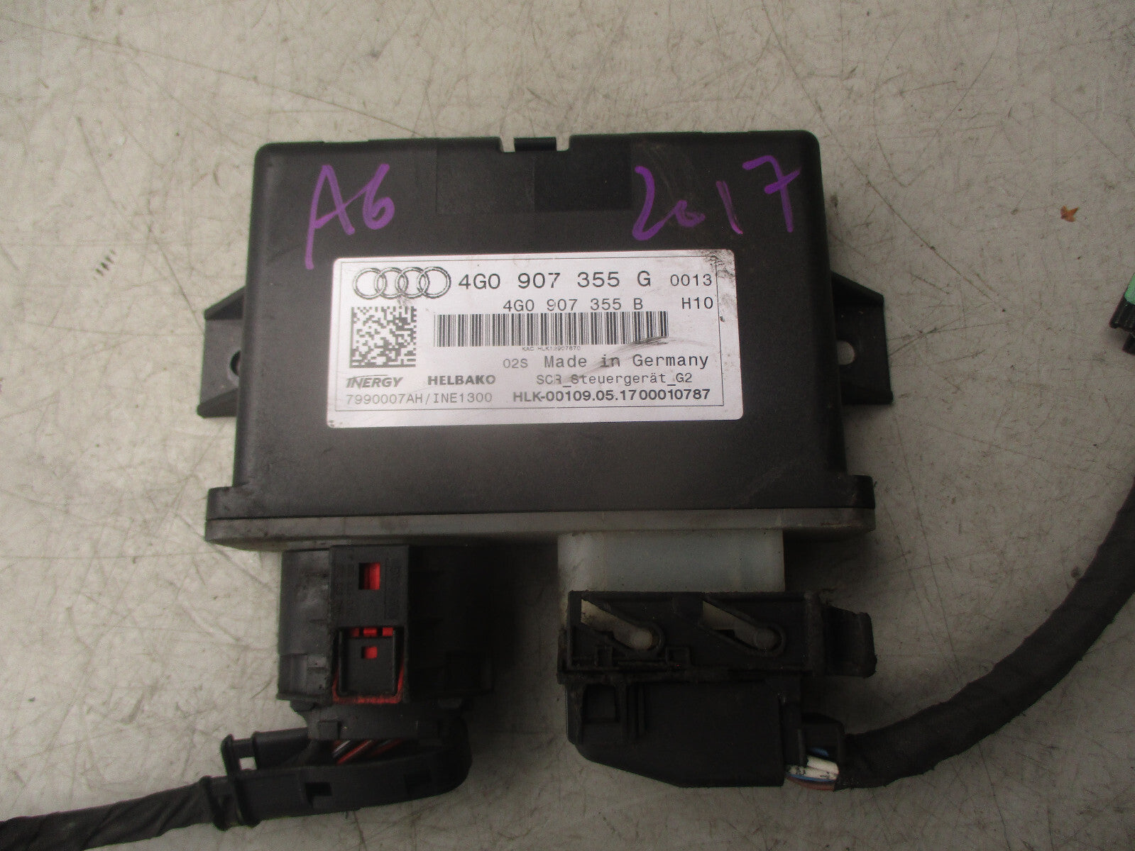 2017 AUDI A6 2.0 DIESEL ADBLUE CONTROL UNIT 4G0907355B