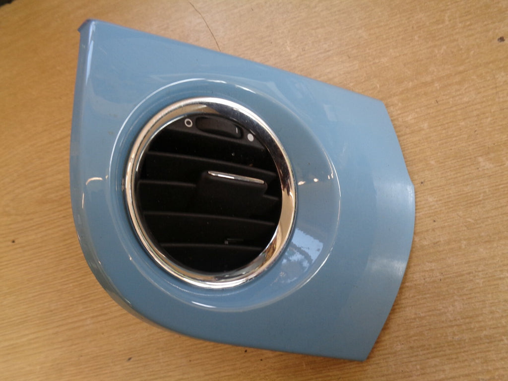 FIAT 500 MK1 2012 OS DRIVER SIDE DASH AIR VENT BABY BLUE 51803291