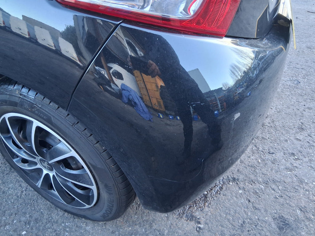 2014 PEUGEOT 208 COMPLETE REAR BUMPER PEARL BLACK KTV