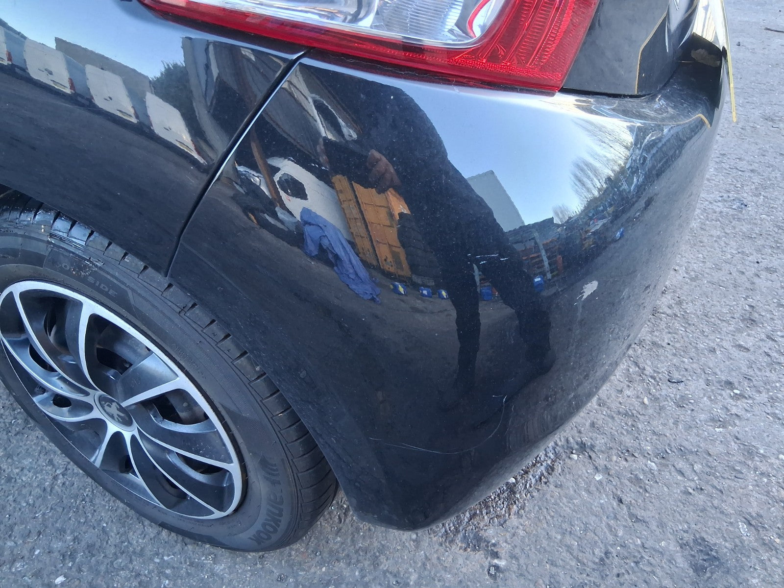 2014 PEUGEOT 208 COMPLETE REAR BUMPER PEARL BLACK KTV