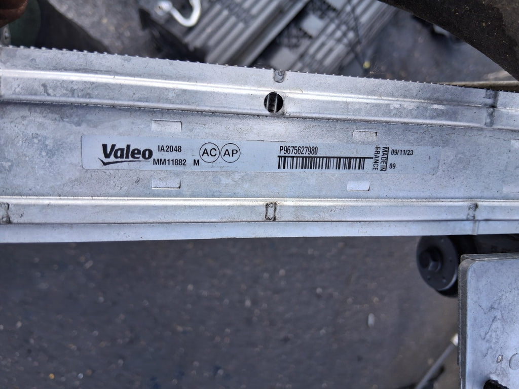 2024 DS AUTOMOBILES DS 7 1.5 DIESEL AUTO RADIATIOR INTERCOOLER 9675627980