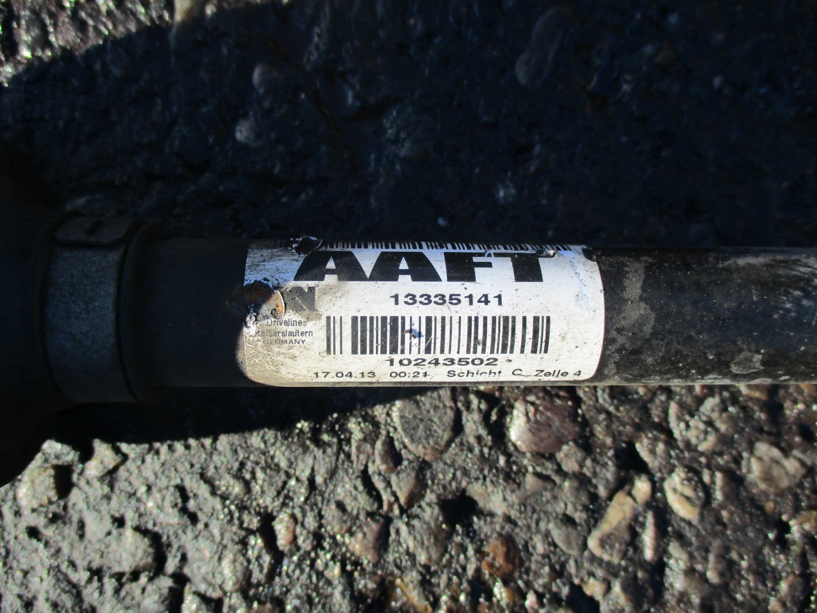 VAUXHALL ASTRA J (MK6) 1.4 PETROL A14XER OS DRIVER SIDE DRIVE SHAFT 13335141