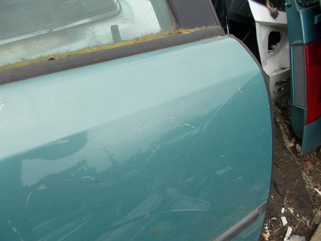 SAAB 93 2003 OSR DRIVER SIDE REAR COMPLETE DOOR  291 GLACIER BLUE METALLIC