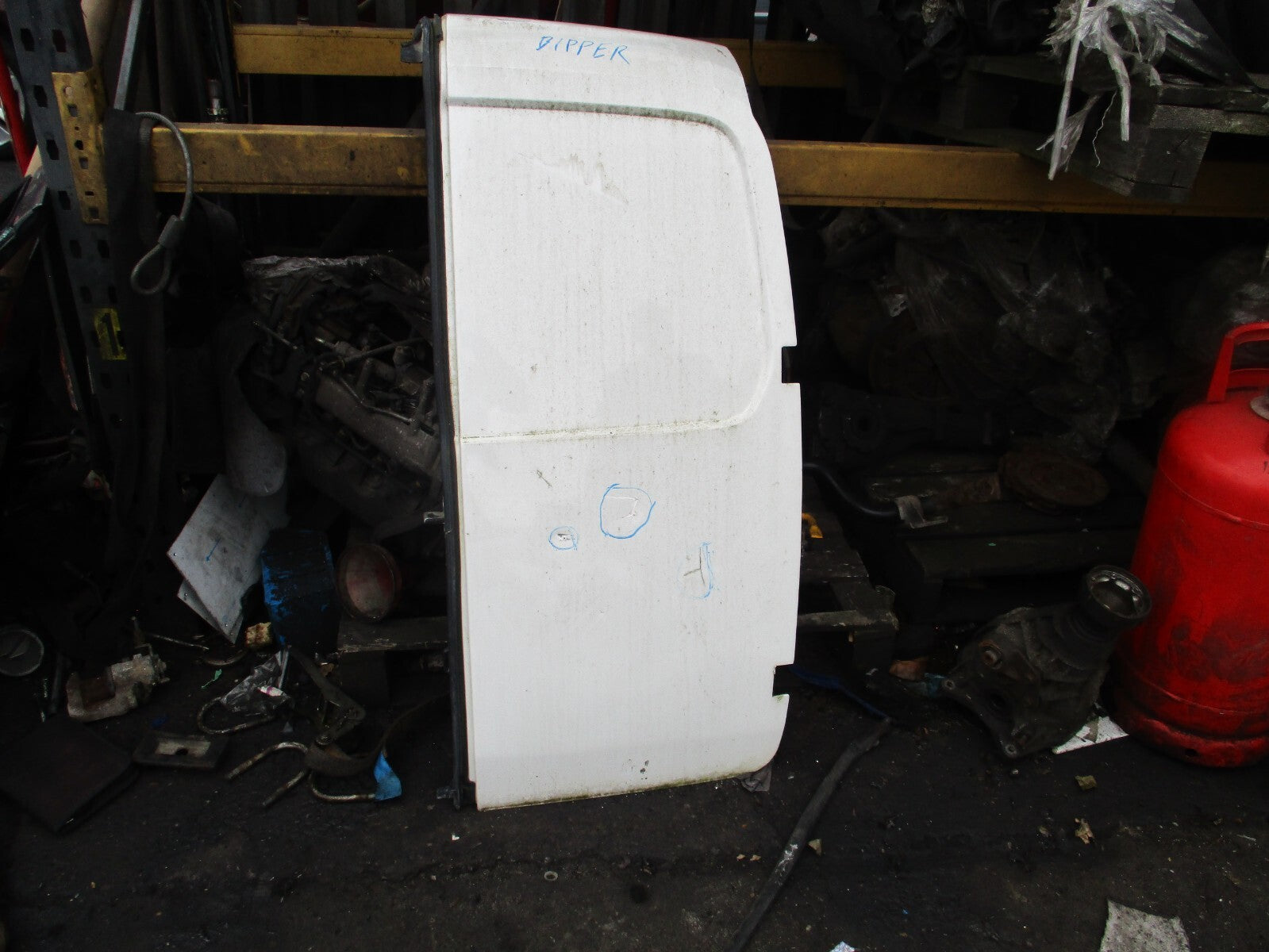 PEUGEOT BIPPER 2015 OSR DRIVER SIDE REAR COMPLETE DOOR WHITE