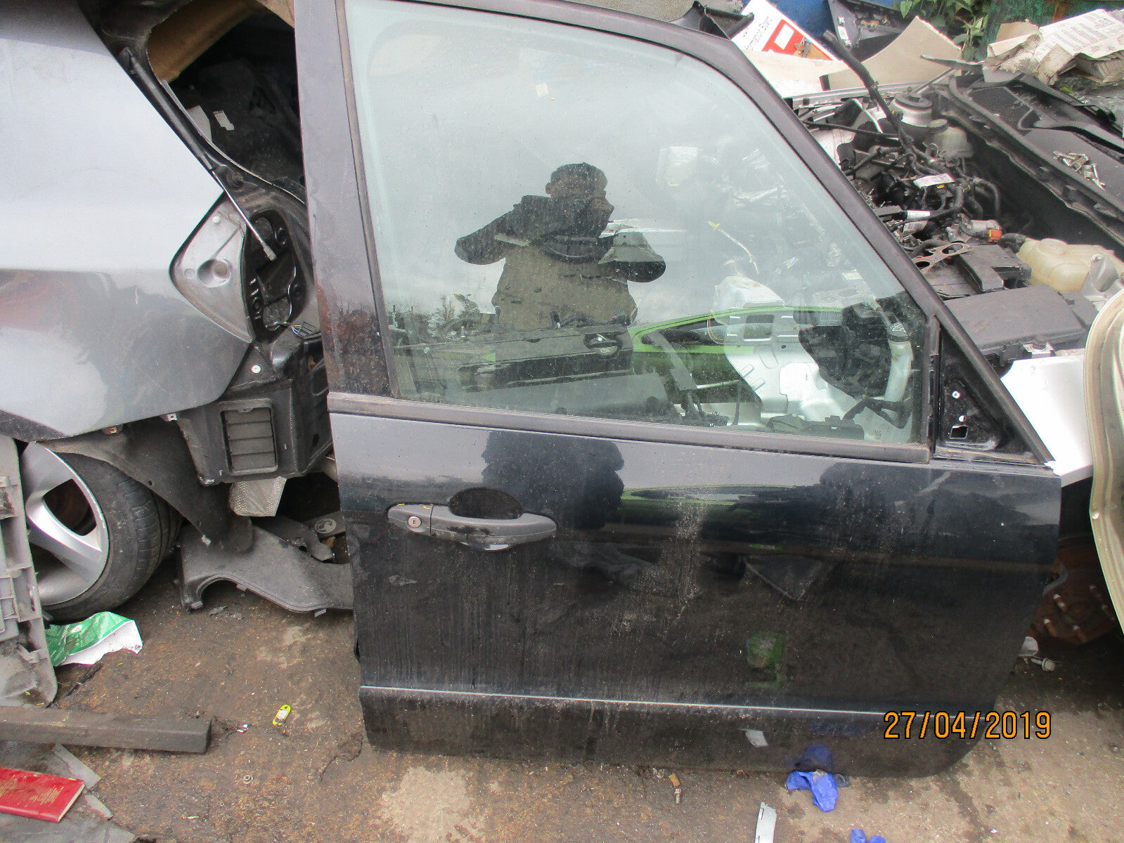 FORD GALAXY MK3 OSF DRIVER SIDE FRONT DOOR BARE BLACK