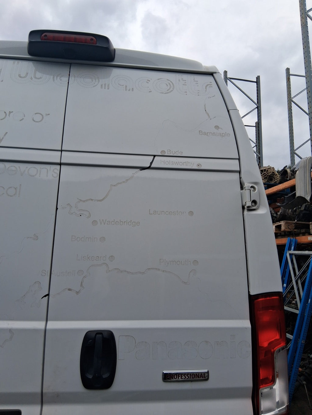 2023 FIAT DUCATO MK3 EXTRA HIGH ROOF OSR DRIVER SIDE REAR BARE DOOR WHITE