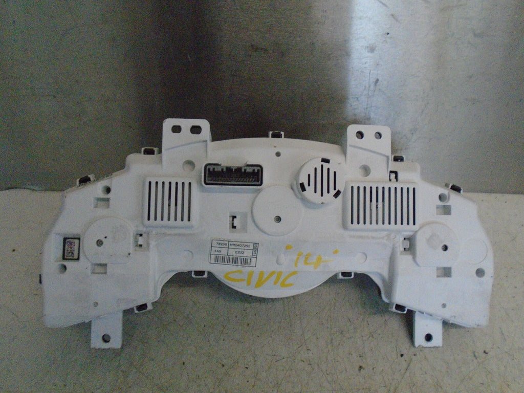HONDA CIVIC 2014 MK9 SPEEDOMETER INSTRUMENT CLUSTER HR0407252