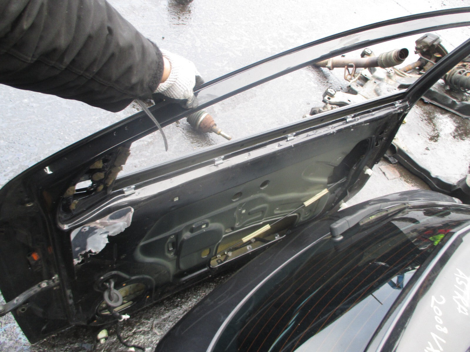 VAUXHALL ASTRA H VXR 2008 3 DOOR OS DRIVER SIDE DOOR SHELL BLACK Z20R