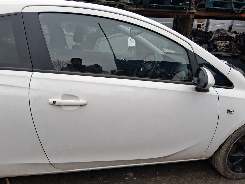 2019 VAUXHALL CORSA E 3 DOOR OS DRIVER SIDE BARE DOOR OLYMPIC WHITE Z40R