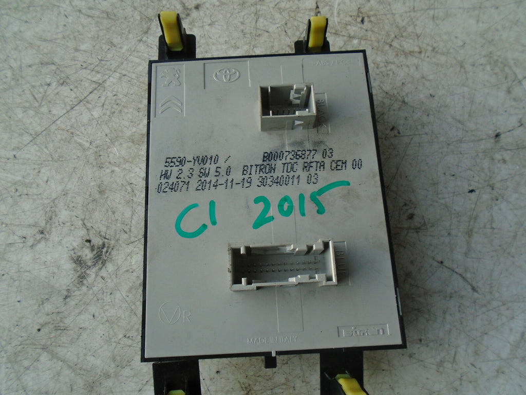 CITROEN C1 2015 MK2 HEATER AC CLIMATE CINTROL SWITCH PANEL UNIT 5590YV010