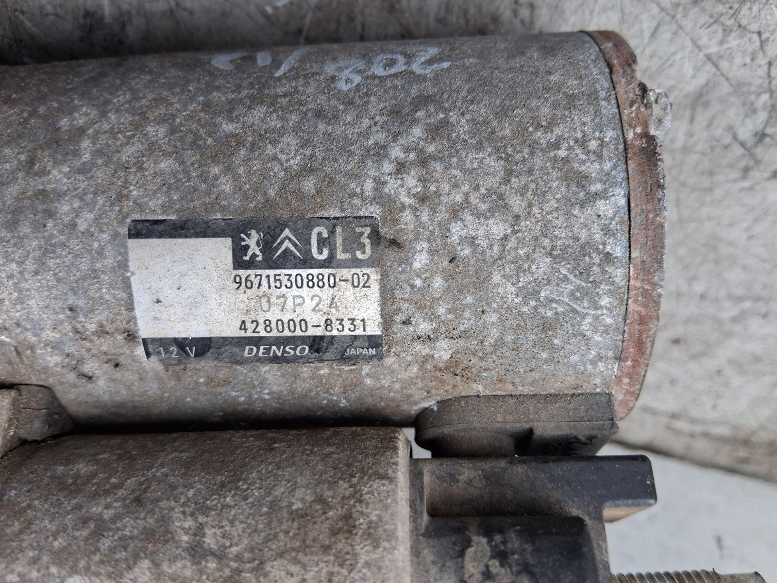 2012 PEUGEOT 208 1.2 PETROL STARTER MOTOR 9671530880
