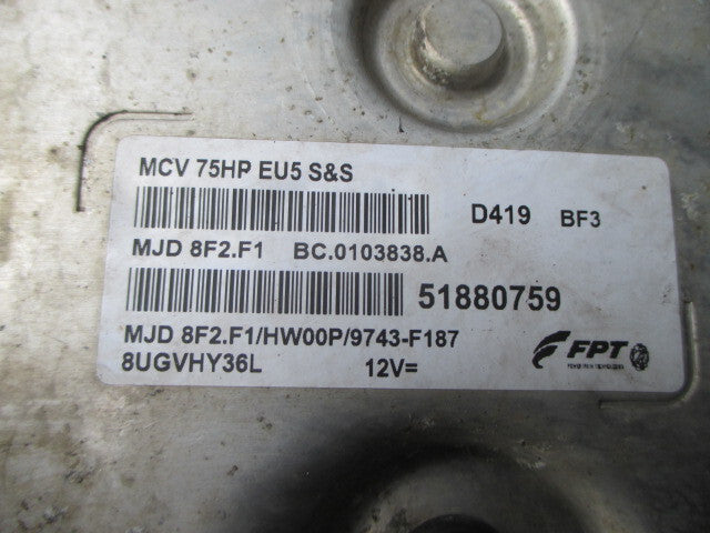 FIAT DOBLO 2013 ECU ENGINE CONTROL MODULE 51880759