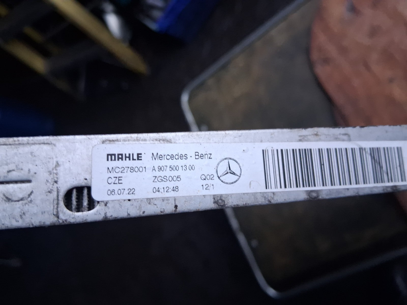 2022 MERCEDES BENZ SPRINTER W907 COOLANT RADIATOR A9075001300