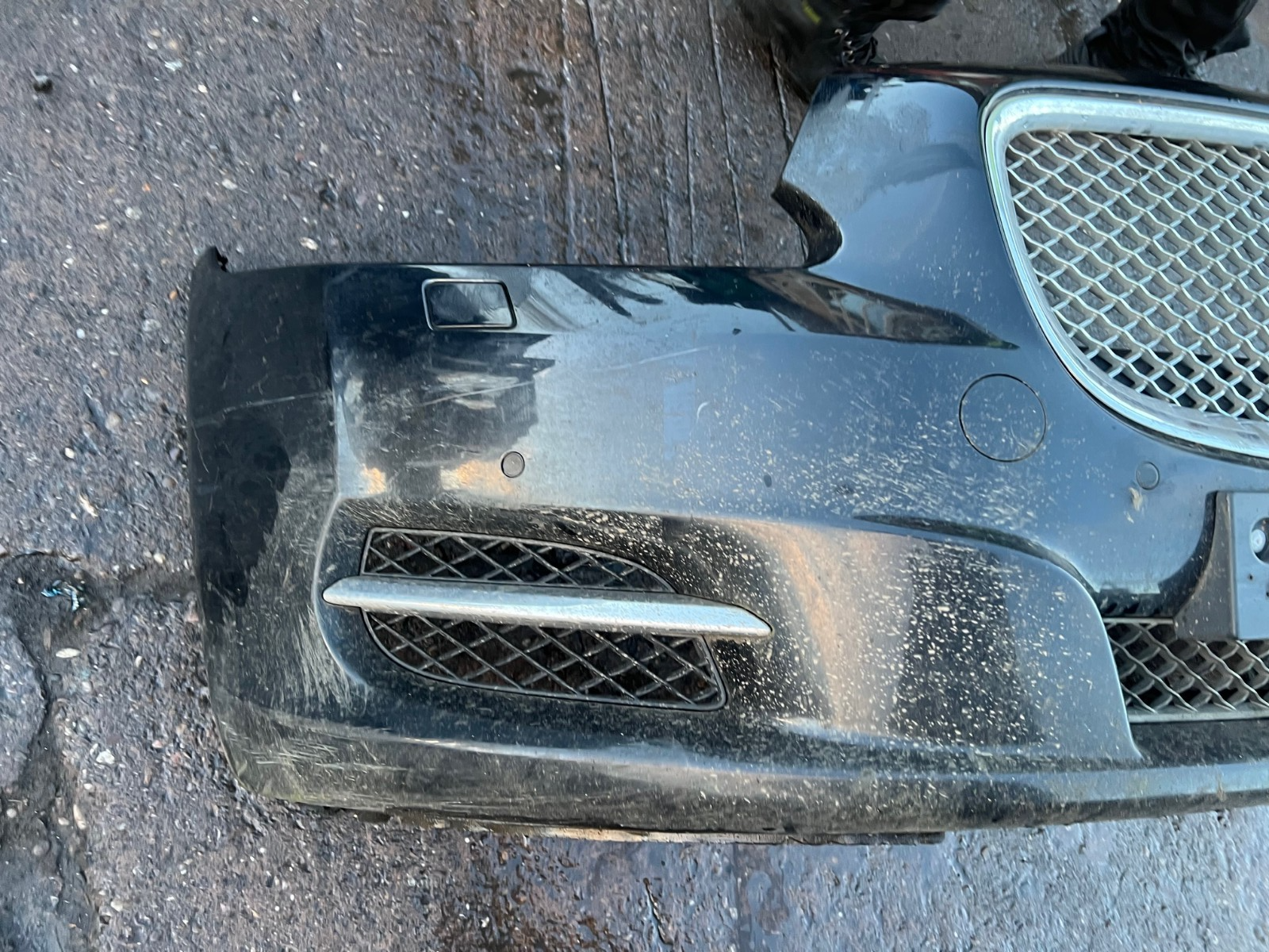 2012 JAGUAR XJ X351 FRONT COMPLETE BUMPER BLACK MIDNIGHT MET PEF