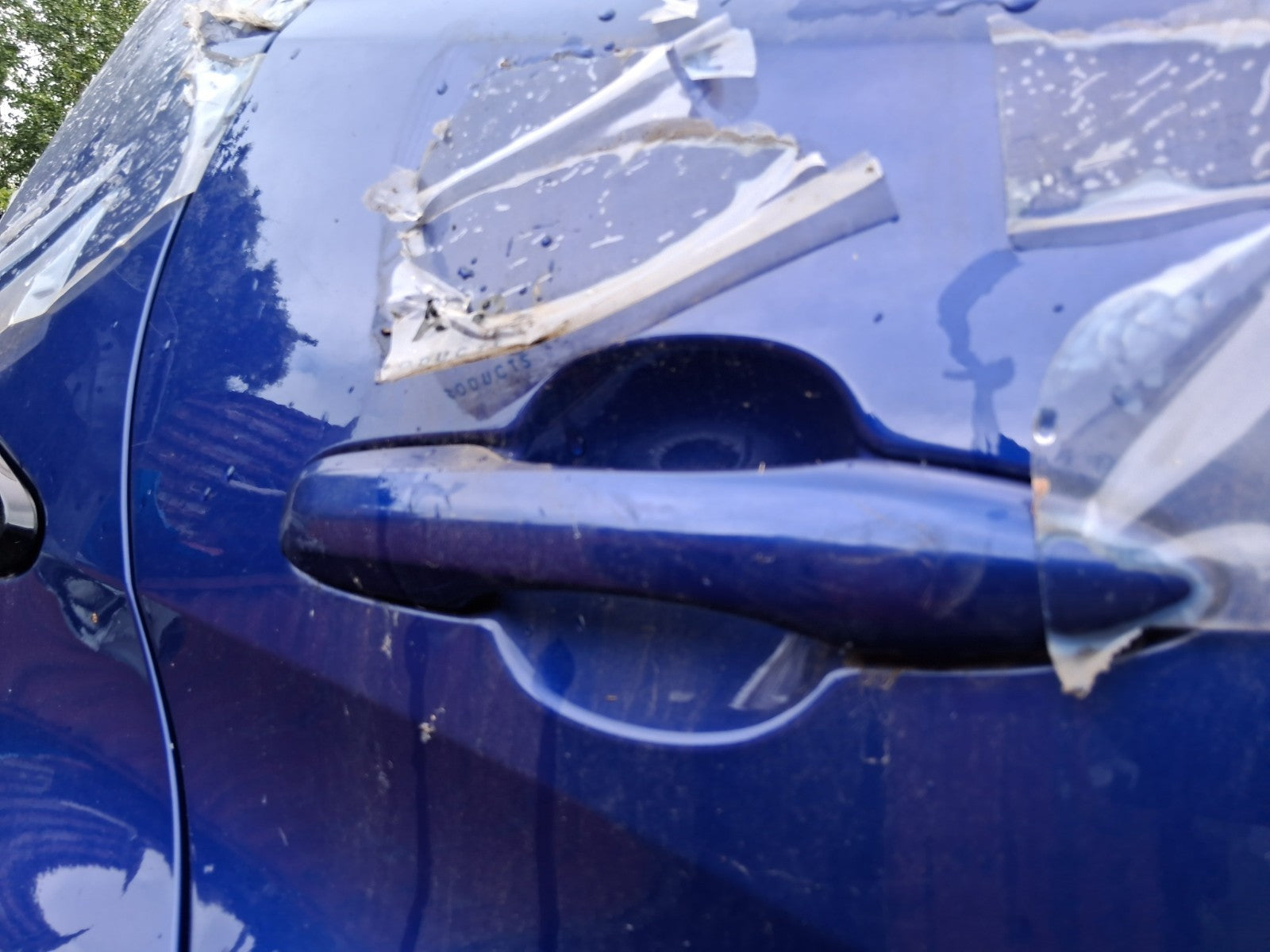 2023 TOYOTA YARIS MK4 OSR DRIVER SIDE REAR RIGHT EXTERIOR DOOR HANDLE BLUE