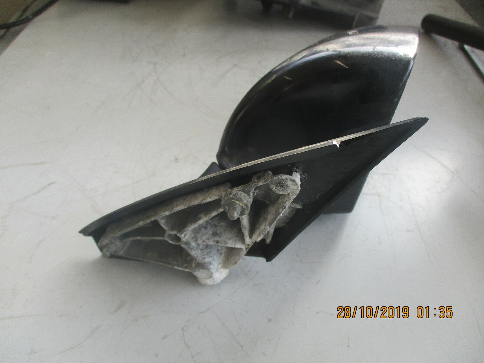 AUDI A4 8E B6 OS DRIVER SIDE ELECTRIC DOOR WING MIRROR DARK BLUE