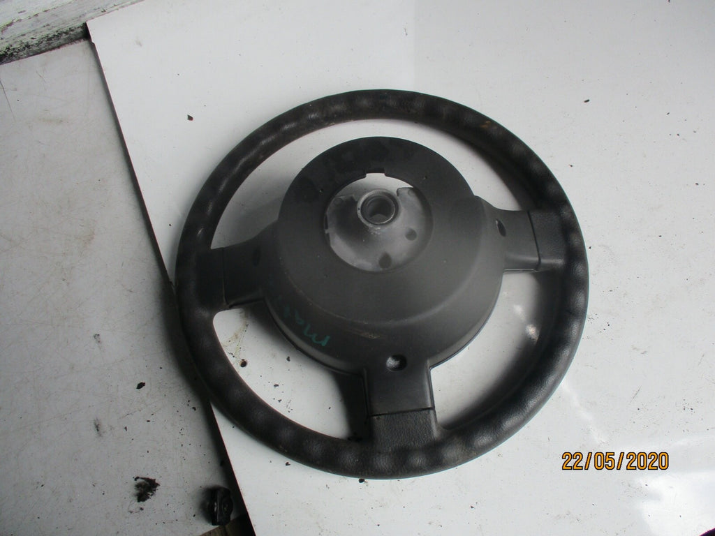 CHEVROLET MATIZ MK2 2005 - 2009 BLACK LEATHER STEERING WHEEL 96591272