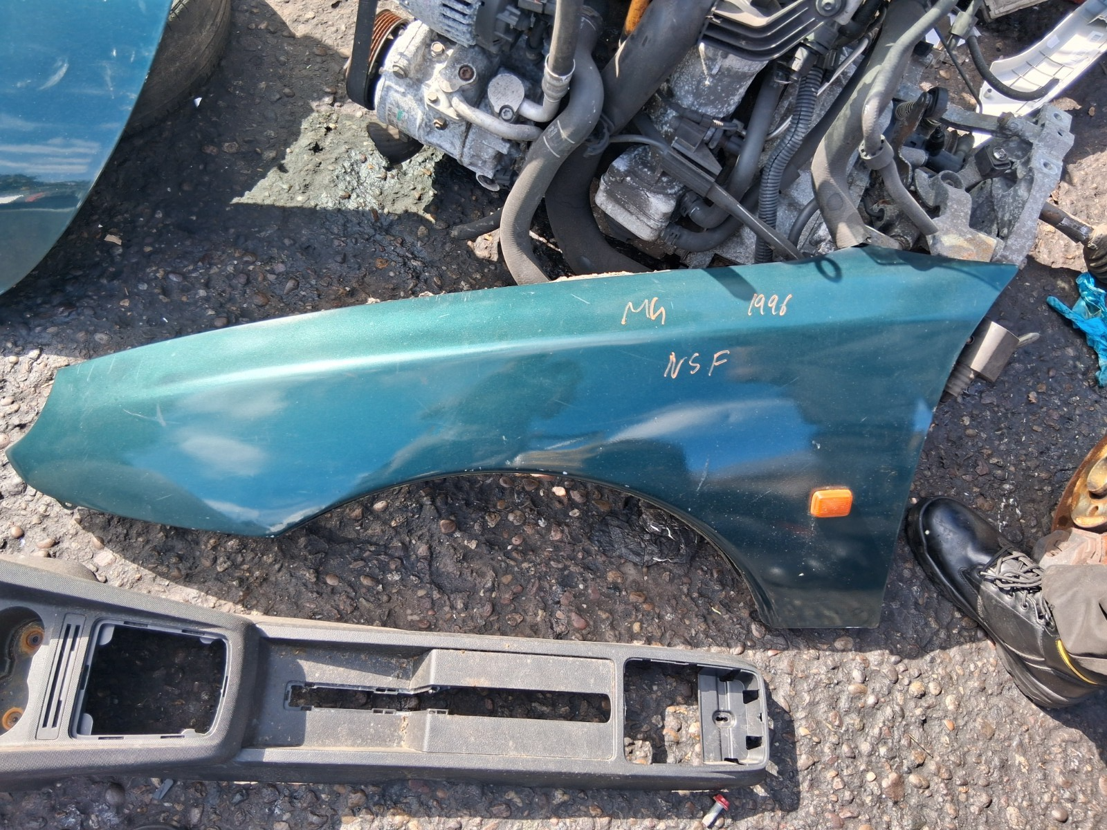 MG MGF 1996 MK1 NSF PASSENGER SIDE FRONT LEFT WING PANEL GREEN