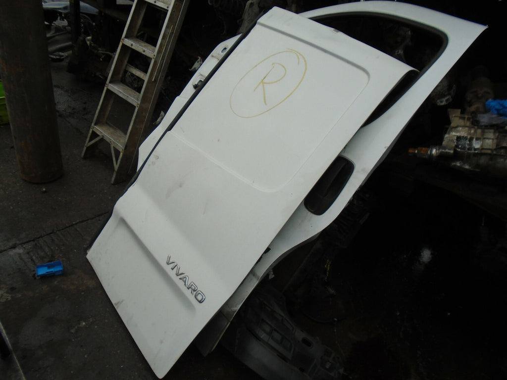 VAUXHALL VIVARO MK1 2011 OSR DRIVER SIDE REAR COMPLETE DOOR WHITE
