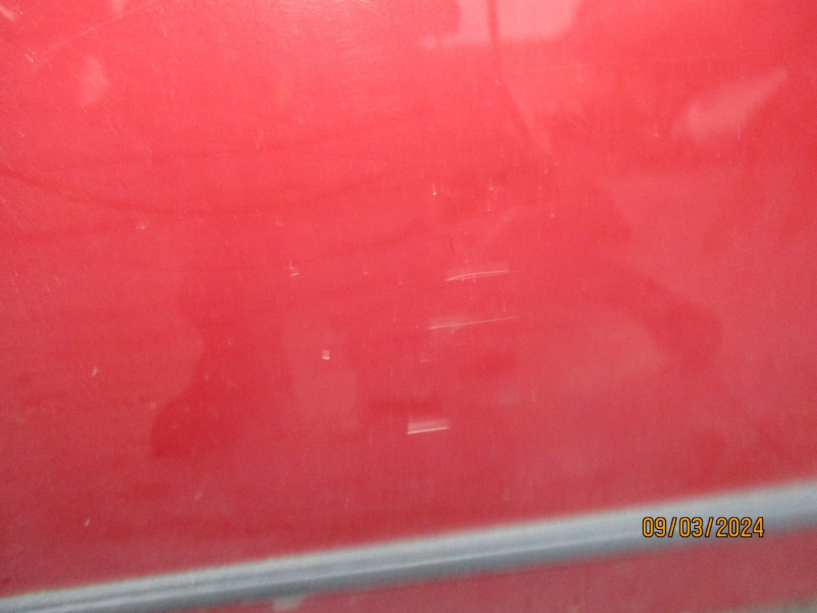 FIAT GRANDE PUNTO 2007 5 DOOR NSF PASSENGER SIDE FRONT DOOR RED 163