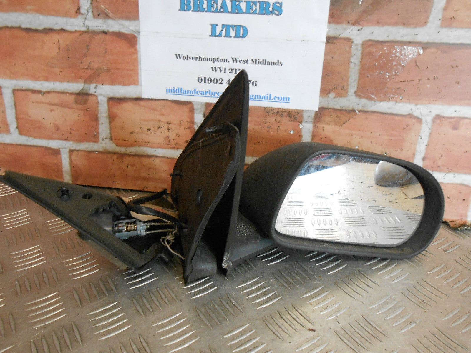 FIAT MAREA BRAVA 2002 OS DRIVER SIDE MANUAL DOOR WING MIRROR BLACK PLASTIC