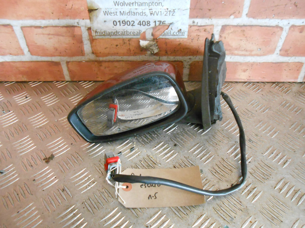 FIAT STILO 192 2004 NS PASSENGER SIDE ELECTRIC ADJUST DOOR WING MIRROR RED
