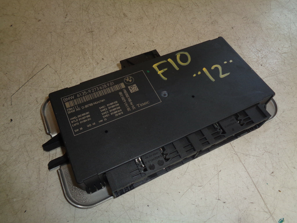 BMW 5 SERIES F10 2012 FOOTWELL CONTROL MODULE UNIT 9273628