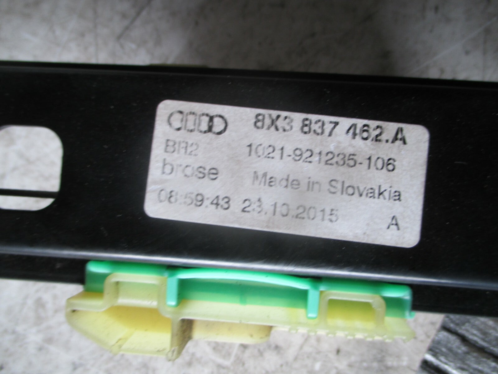 AUDI A1 2015 8X OSF FRONT DRIVER SIDE WINDOW REGULATOR MOTOR 8X3837462