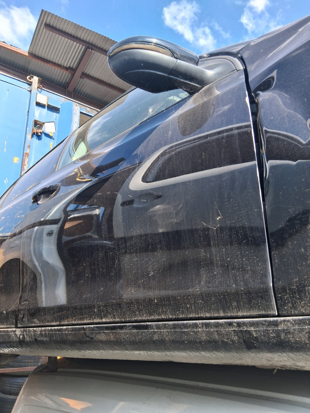2012 VW VOLKSWAGEN GOLF MK6 OSF DRIVER SIDE FRONT BARE DOOR BLACK LC9X