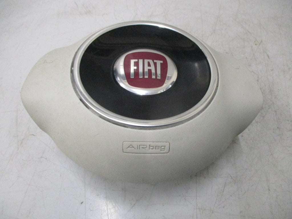 FIAT 500 2014 3 SPOKE CREAM LEATHER STEERING WHEEL AIRBAG UNIT ONLY 61924051C