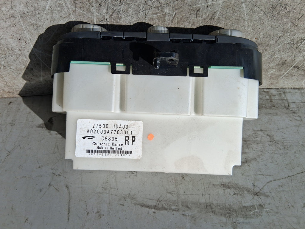 2008 NISSAN QASHQAI J10 MK1 AC HEATER CLIMATE CONTROL SWITCH PANEL 27500JD40D