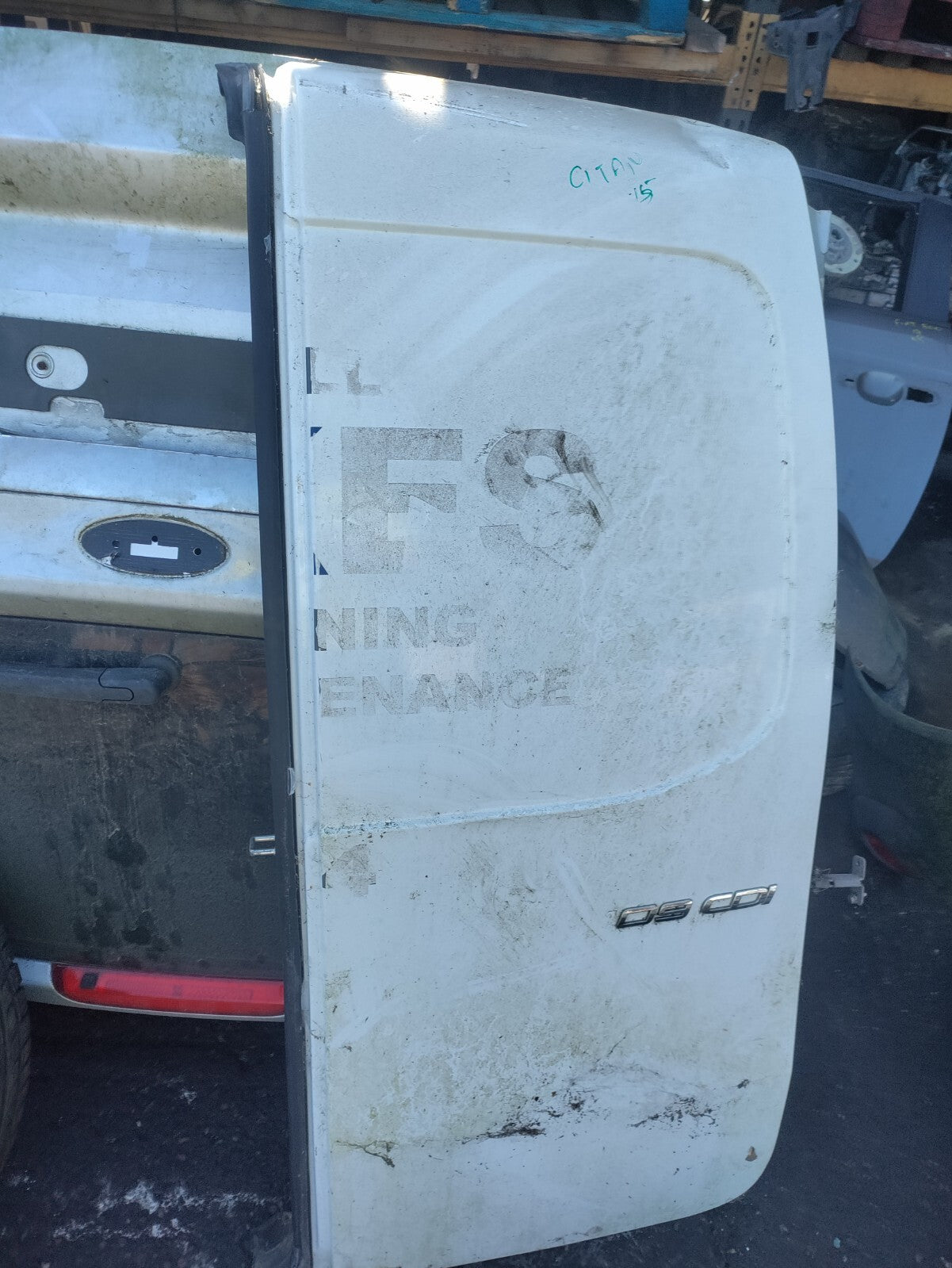 MERCEDES CITAN W415 2015 OSR DRIVER SIDE REAR COMPLETE DOOR WHITE