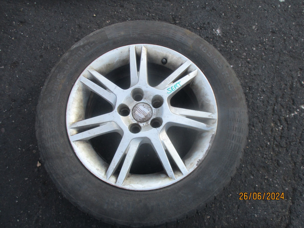 SEAT IBIZA MK4 2011 15 INCH ALLOY WHEEL WITH TYRE 185/65R15
