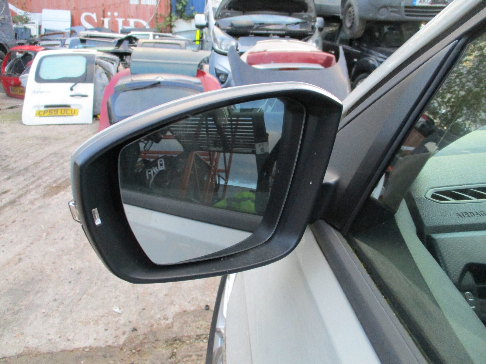 2023 VW VOLKSWAGEN T CROSS NS PASSENGER SIDE POWERFOLD WING MIRROR GREY