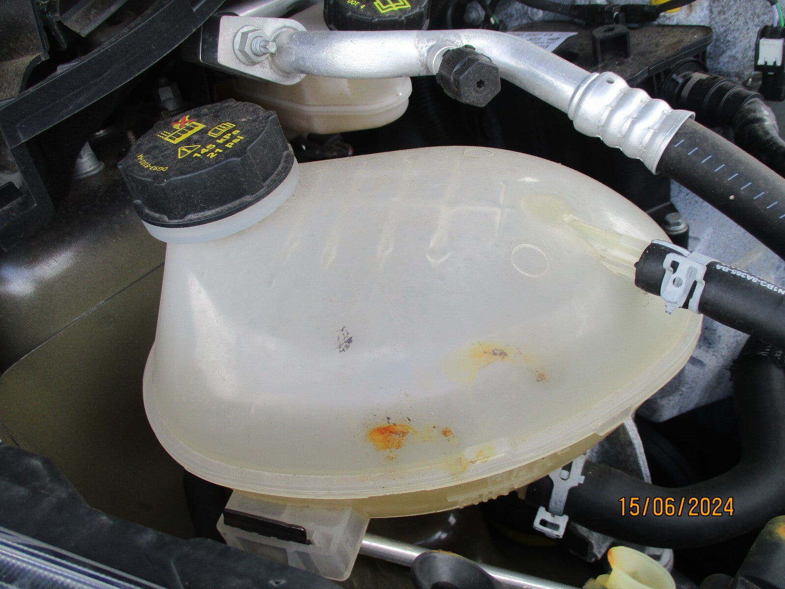 FORD FIESTA MK8 2023 COOLANT WATER EXPANSION OVERFLOW TANK