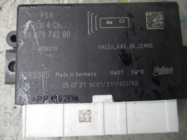 2020 CITROEN BERLINGO MK3 1.5 DIESEL PARKING ECU MODULE 9837674280