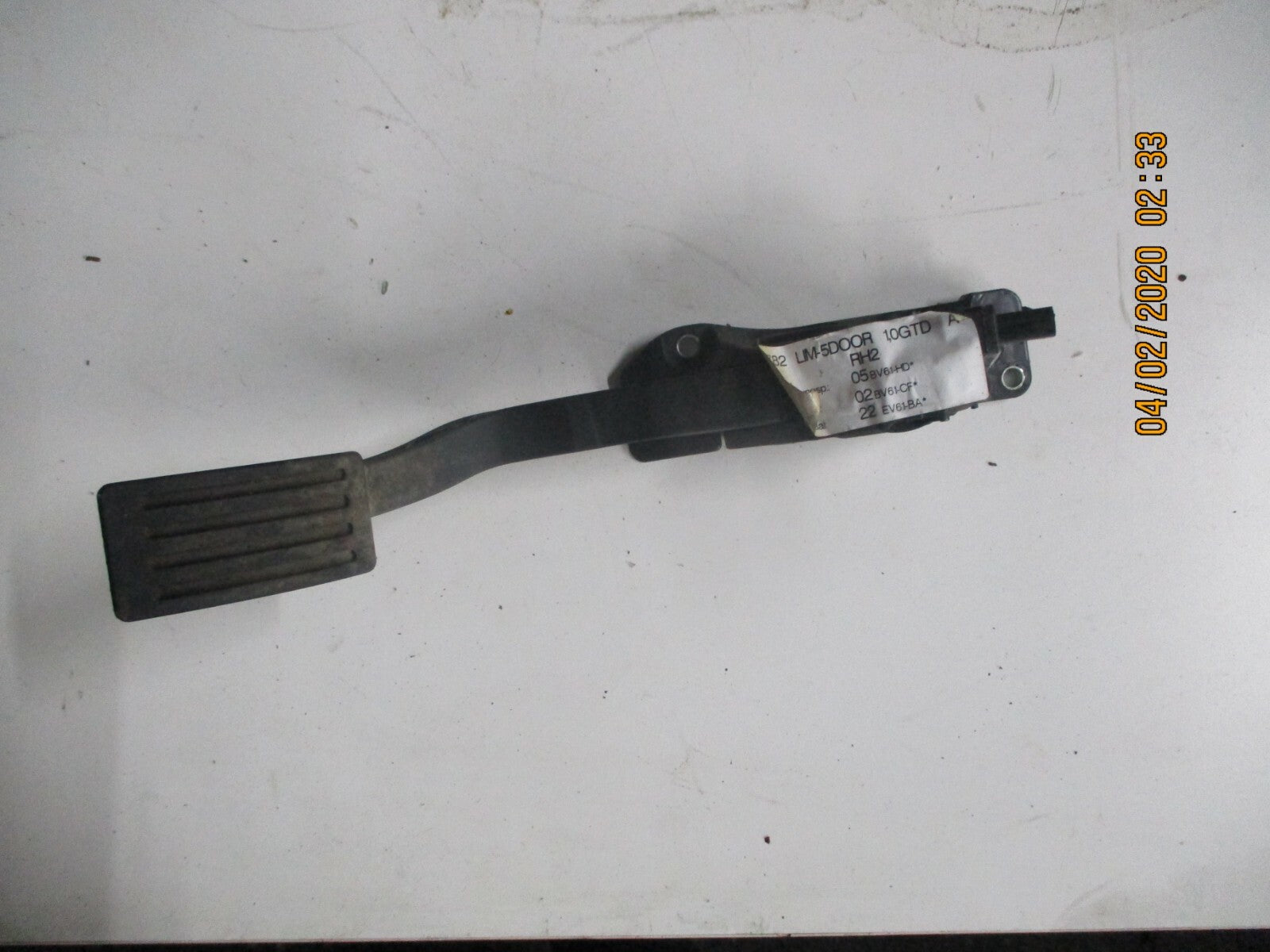 FORD FOCUS MK3 2015 ELECTRIC ACCELERATOR THROTTLE PEDAL EV619F836BA