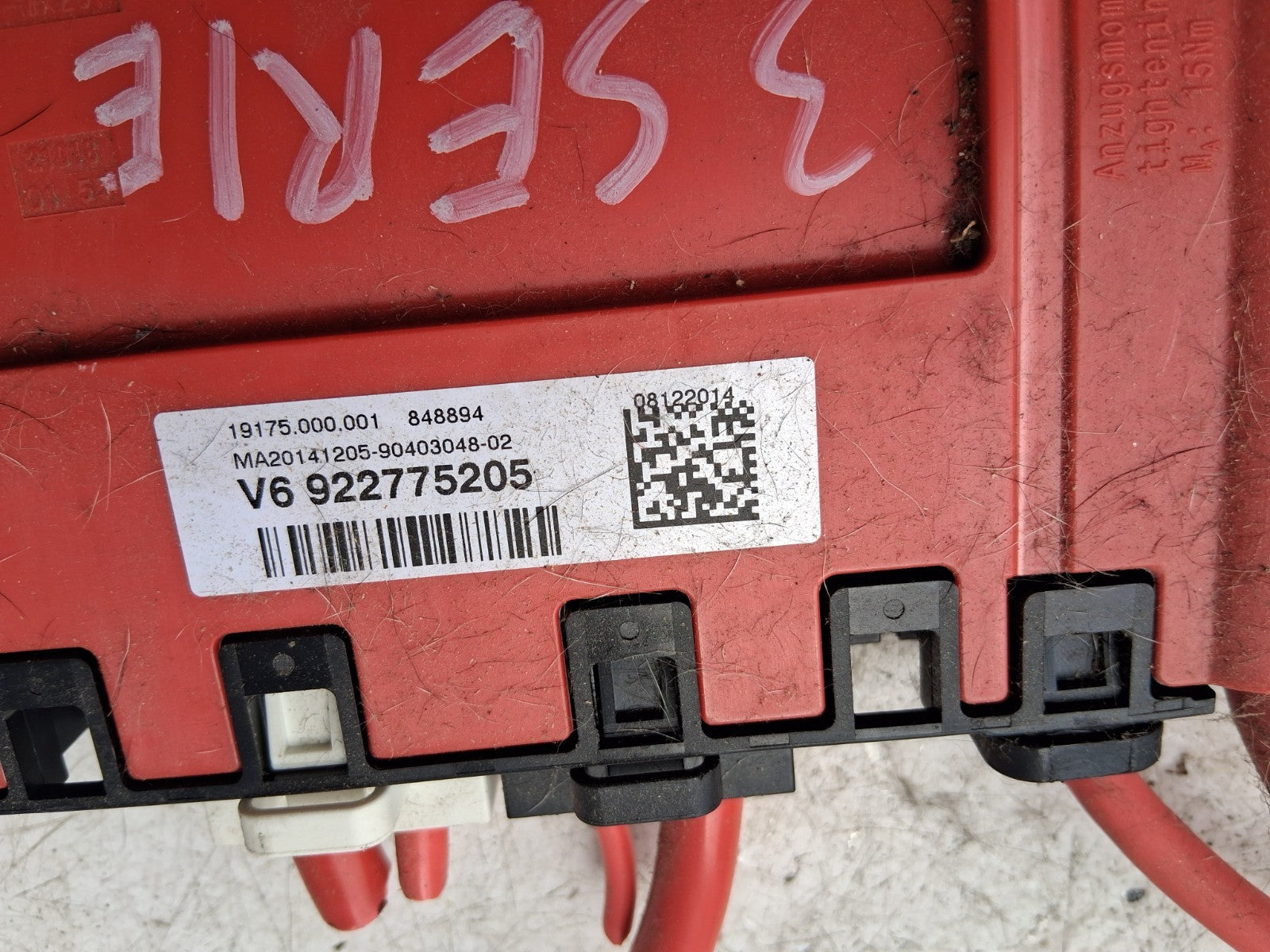 2014 BMW 3 SERIES F31 F30 POWER DISTRIBUTION FUSE BOX 9227752