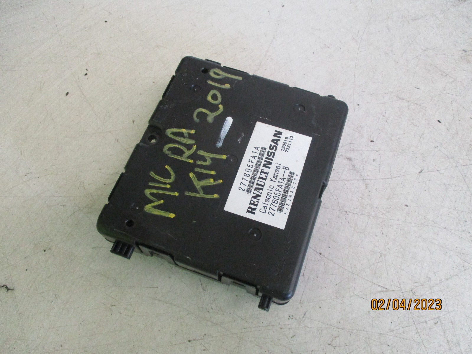 NISSAN MICRA K14 2019 AIR CONDITIONING CONTROL MODULE ECU 277605FA1A
