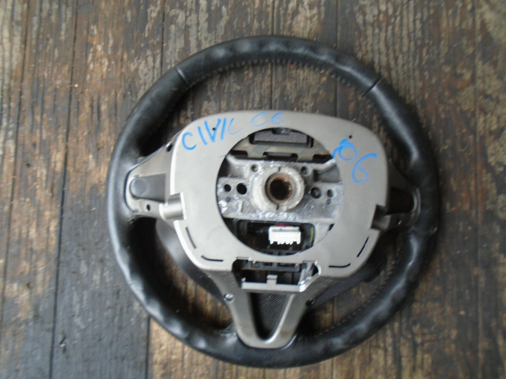 HONDA CIVIC 2006 MK8 BLACK LEATHER STEERING WHEEL 78500SMJU316M1