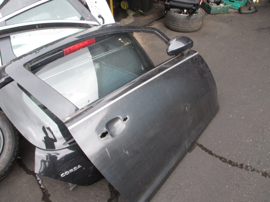 VAUXHALL CORSA D 2013 3 DOOR OS DRIVER SIDE BARE DOOR BLACK